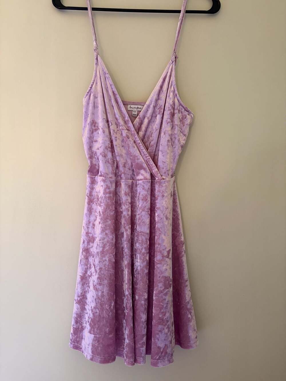 Love Fire Velvet Dress Size M/M Pink